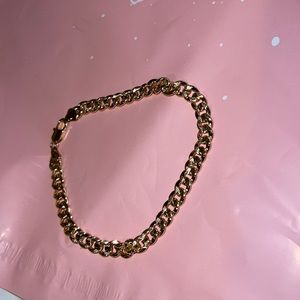 Gold Sterling Silver Anklet